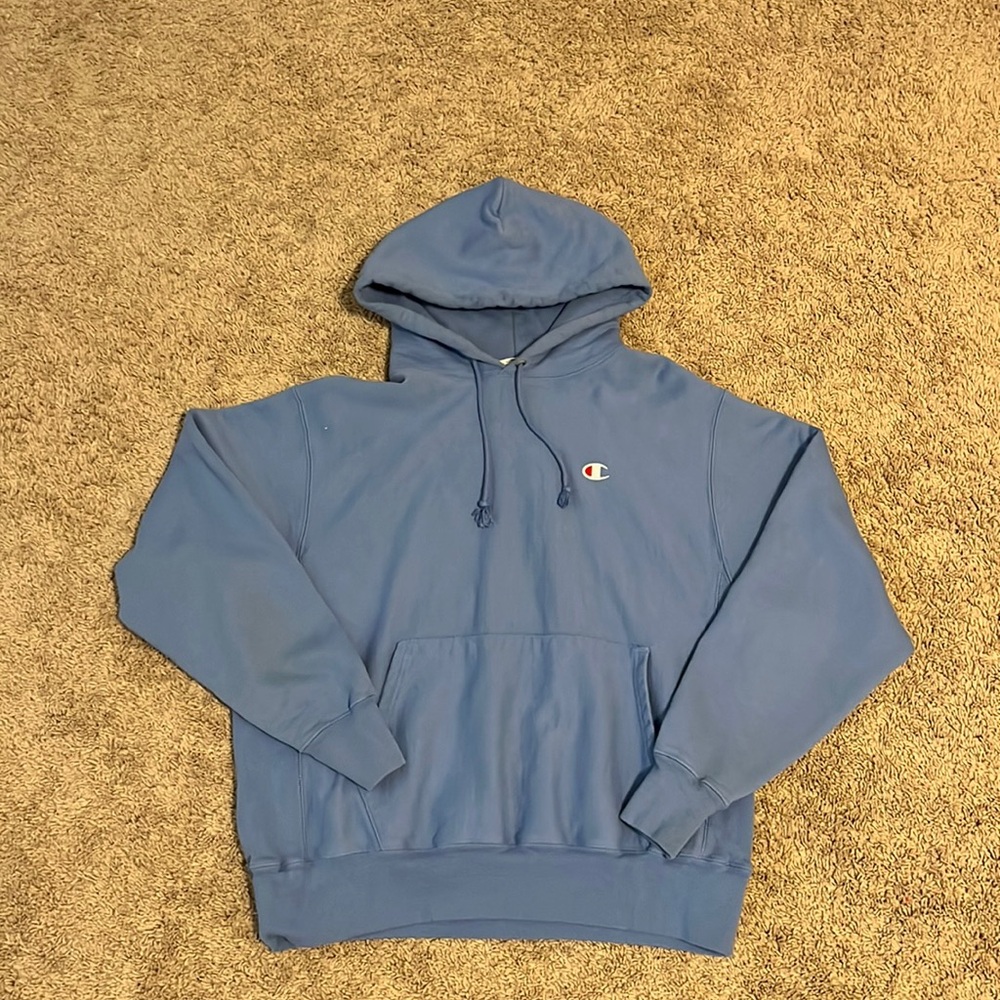 Large Carolina Blue Champion Hoodie